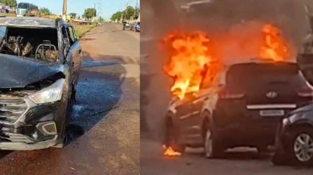 Vereador atropela gestante, foge e tem carro incendiado