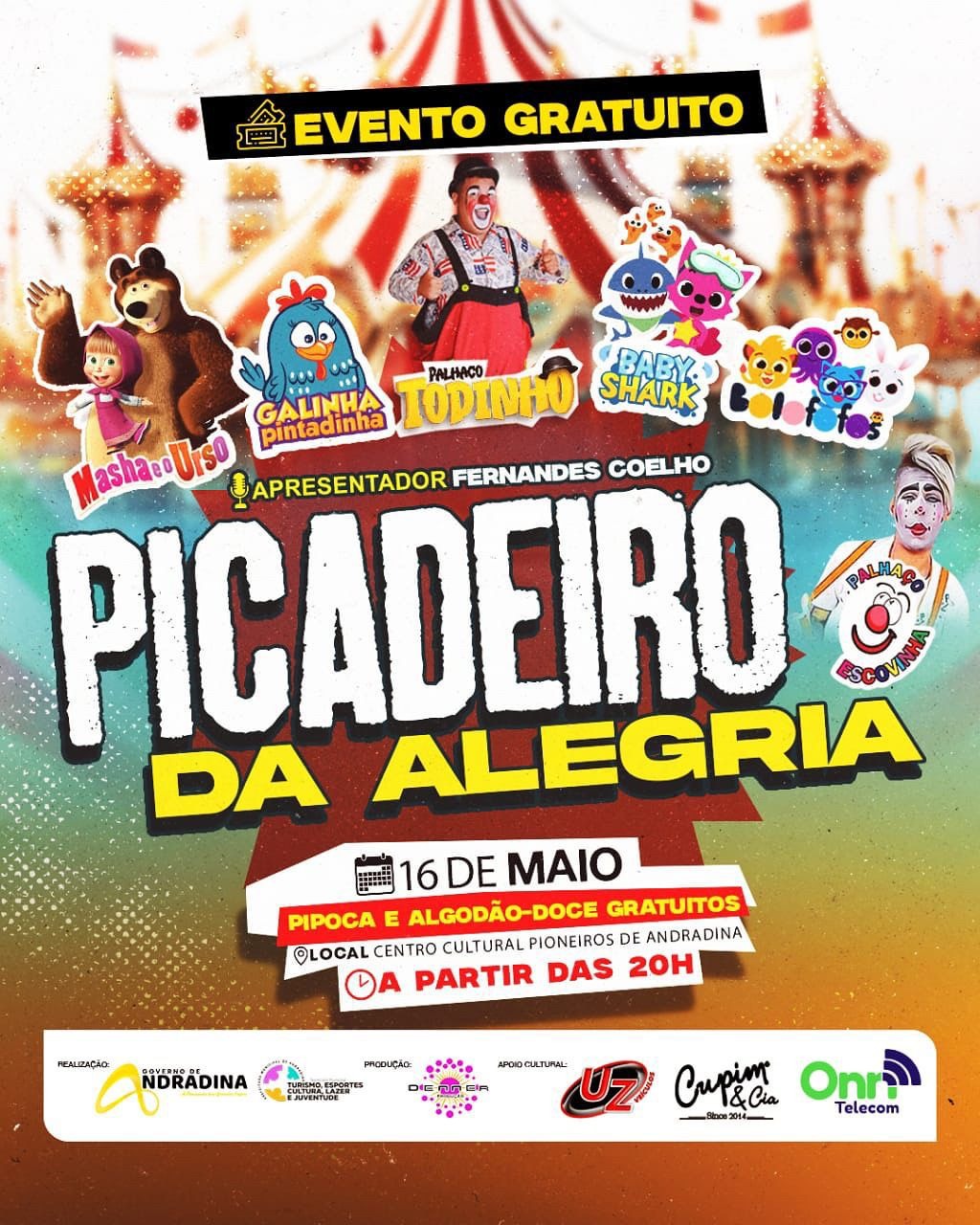 Centro Cultural vira “Picadeiro da Alegria” na sexta (16)