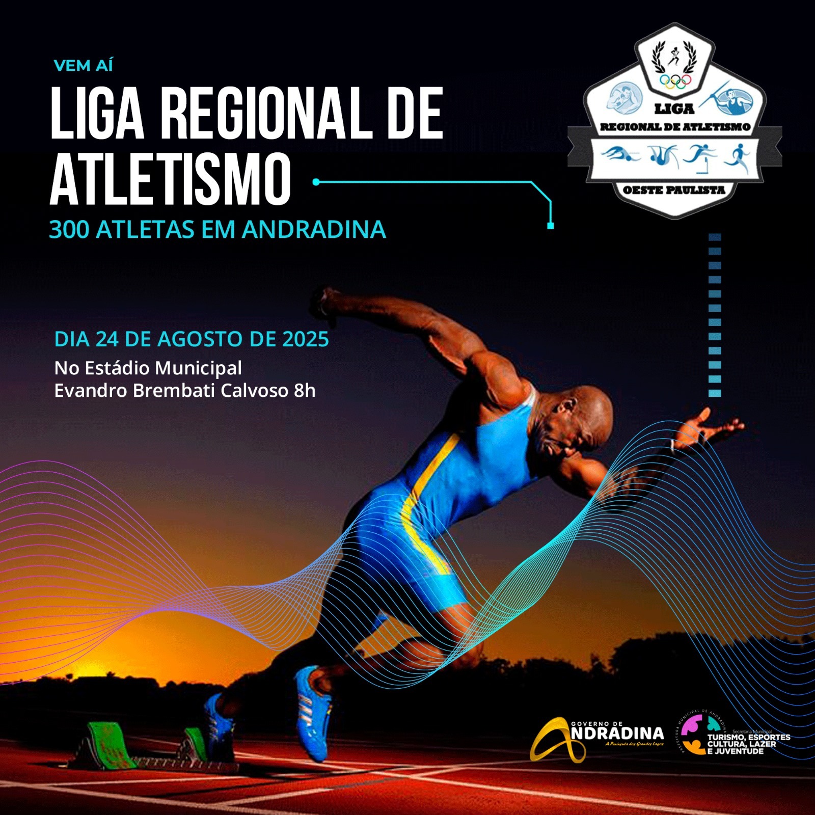 Andradina sedia Liga Regional de Atletismo no Estádio Municipal