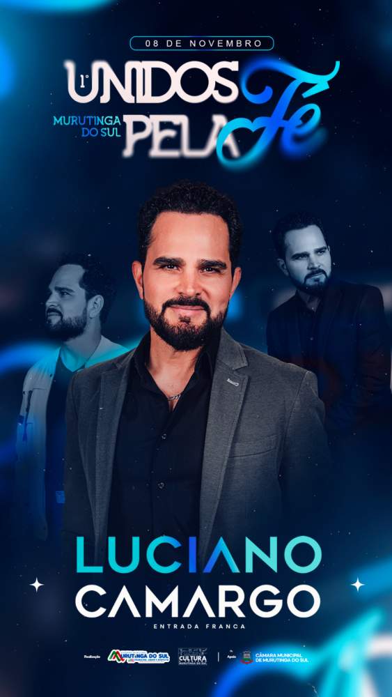 Luciano Camargo leva fé e emoção a Murutinga do Sul em show gospel gratuito