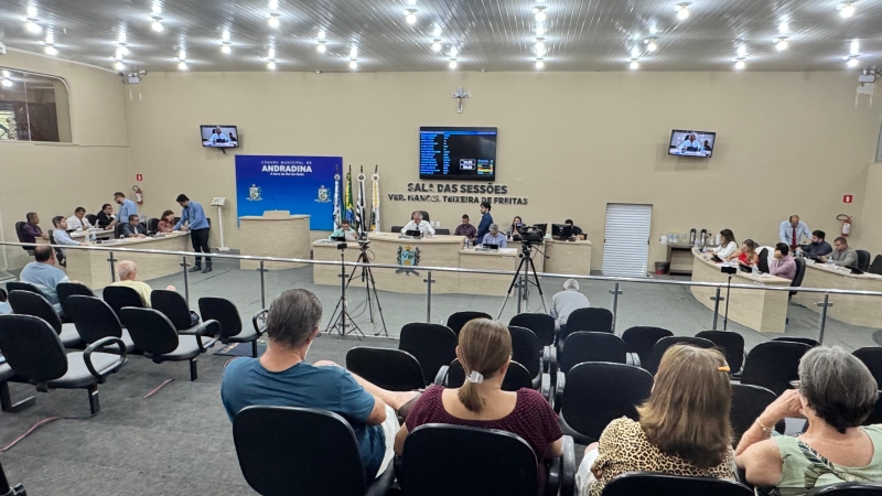 Câmara de Andradina vota veto e requerimentos em sessão nesta segunda-feira