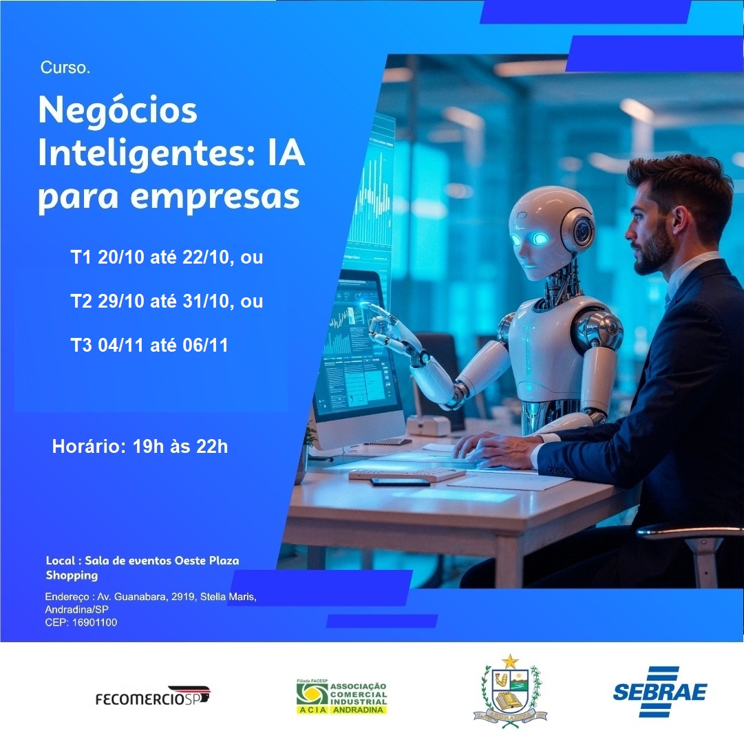 Curso prático mostra como a Inteligência Artificial pode transformar negócios em Andradina