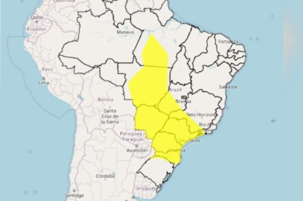 INMET emite alerta de chuvas intensas e tempestade para a região