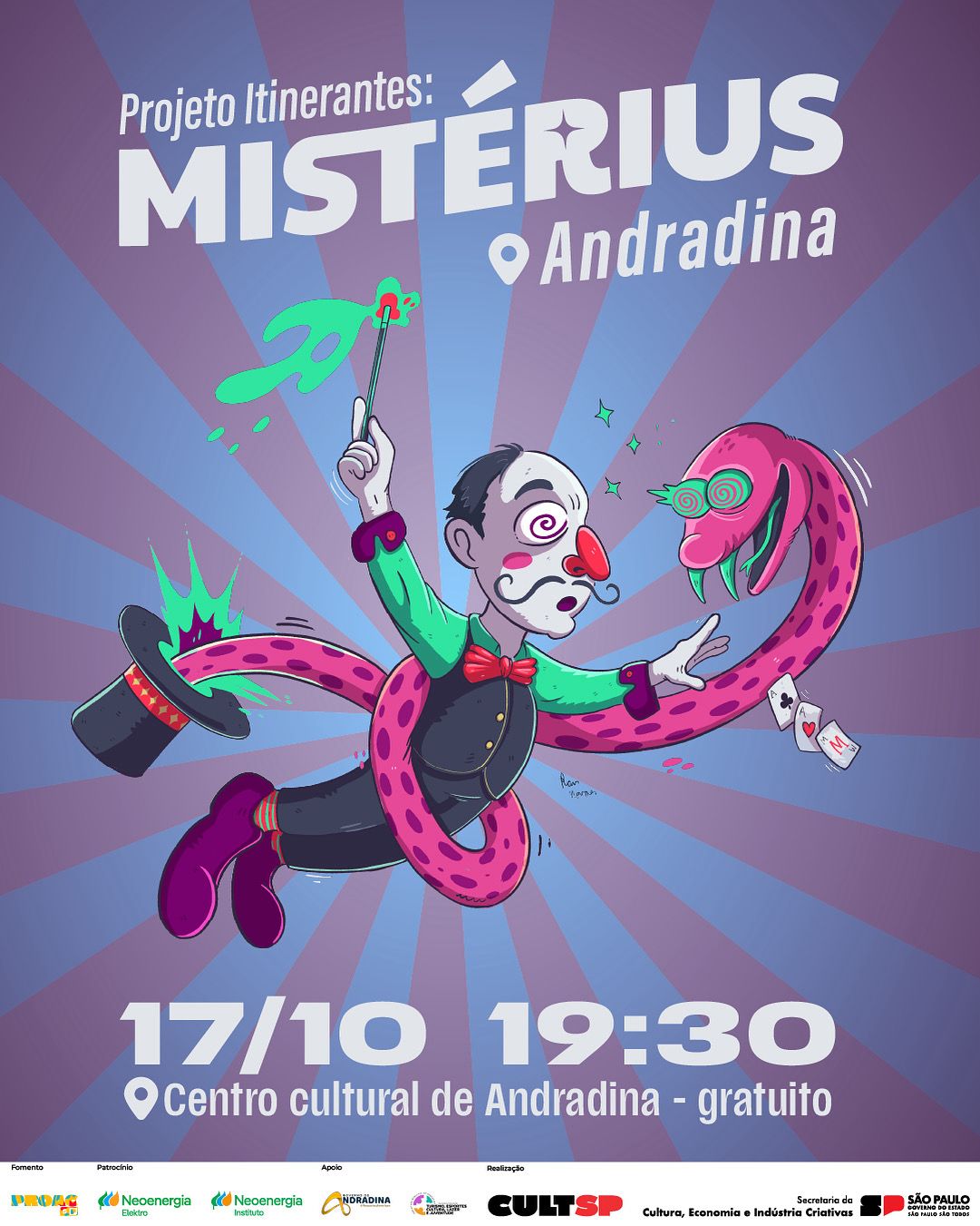 Circo itinerante encanta Andradina com espetáculo “Mistérius”, da Família Burg