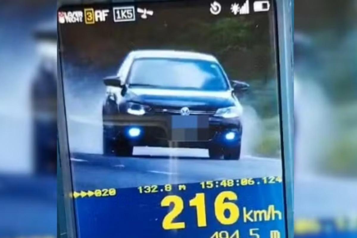 Motorista é flagrado a 216 km/h e quase dobra limite da Rondon