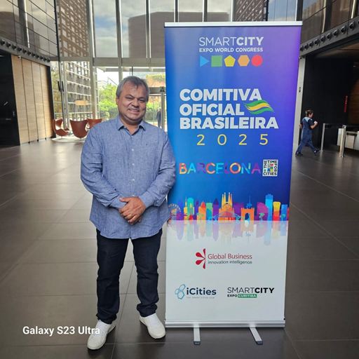 Prefeito Cristiano está em Barcelona, representando municípios brasileiros em feira internacional