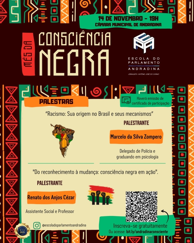 Escola do Parlamento realiza evento pelo Mês da Consciência Negra