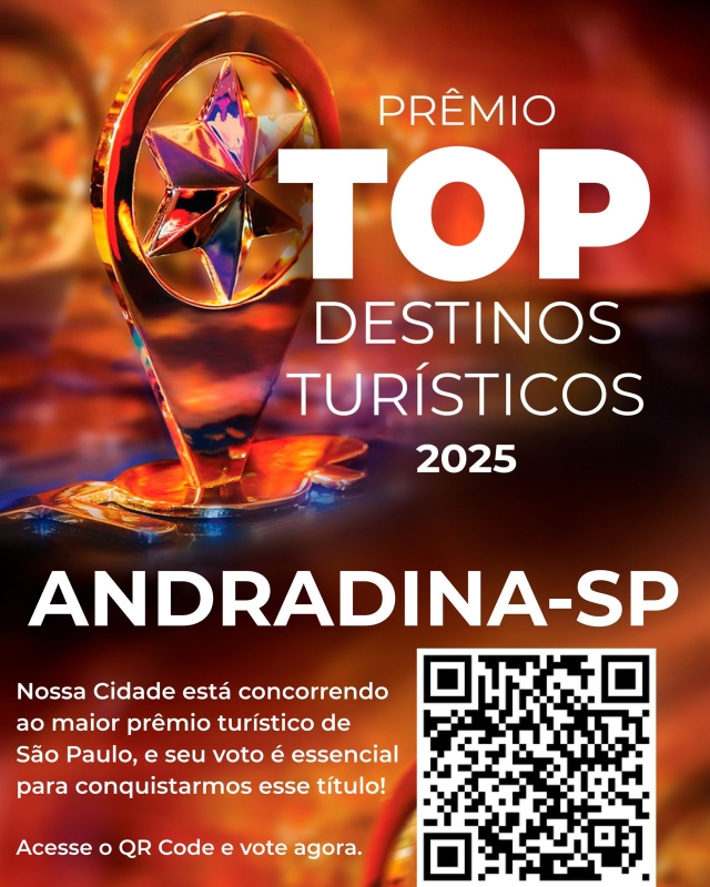 Andradina concorre ao Prêmio Top Destinos Turísticos em três categorias