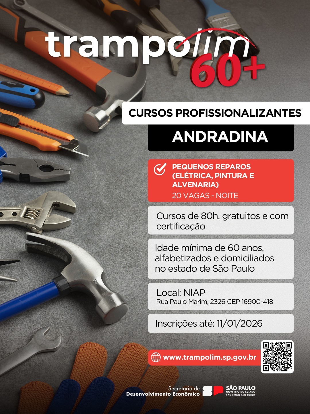 Trampolim abre curso para pessoas 60+ em Andradina