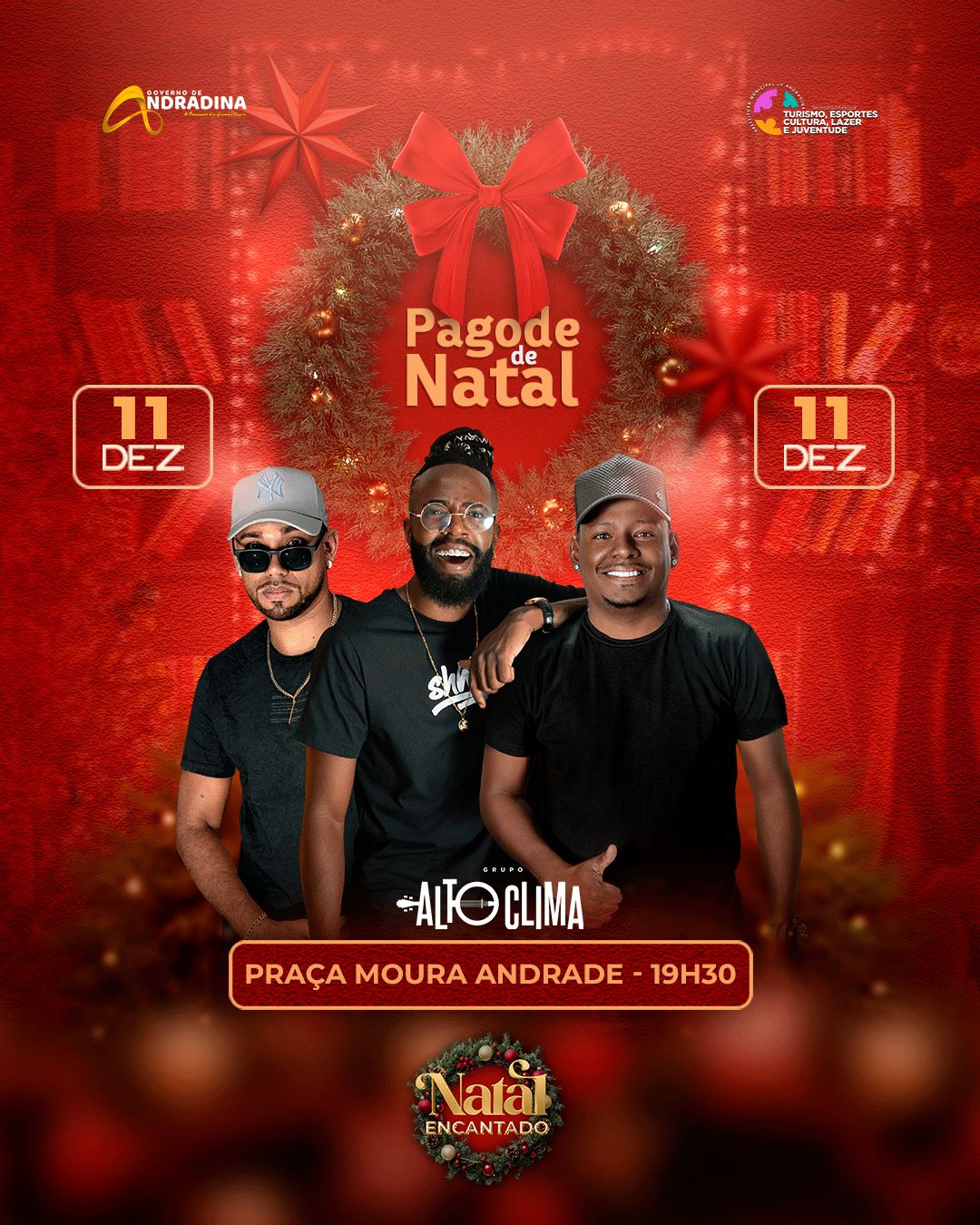 Hoje tem Pagode de Natal na Moura Andrade