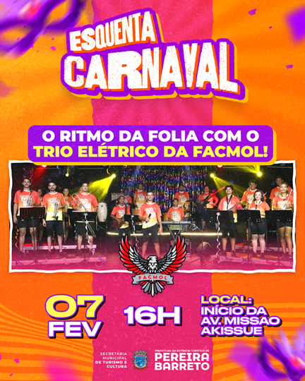 Prefeitura de Pereira Barreto promove “Esquenta de Carnaval” com apresentação da Facmol