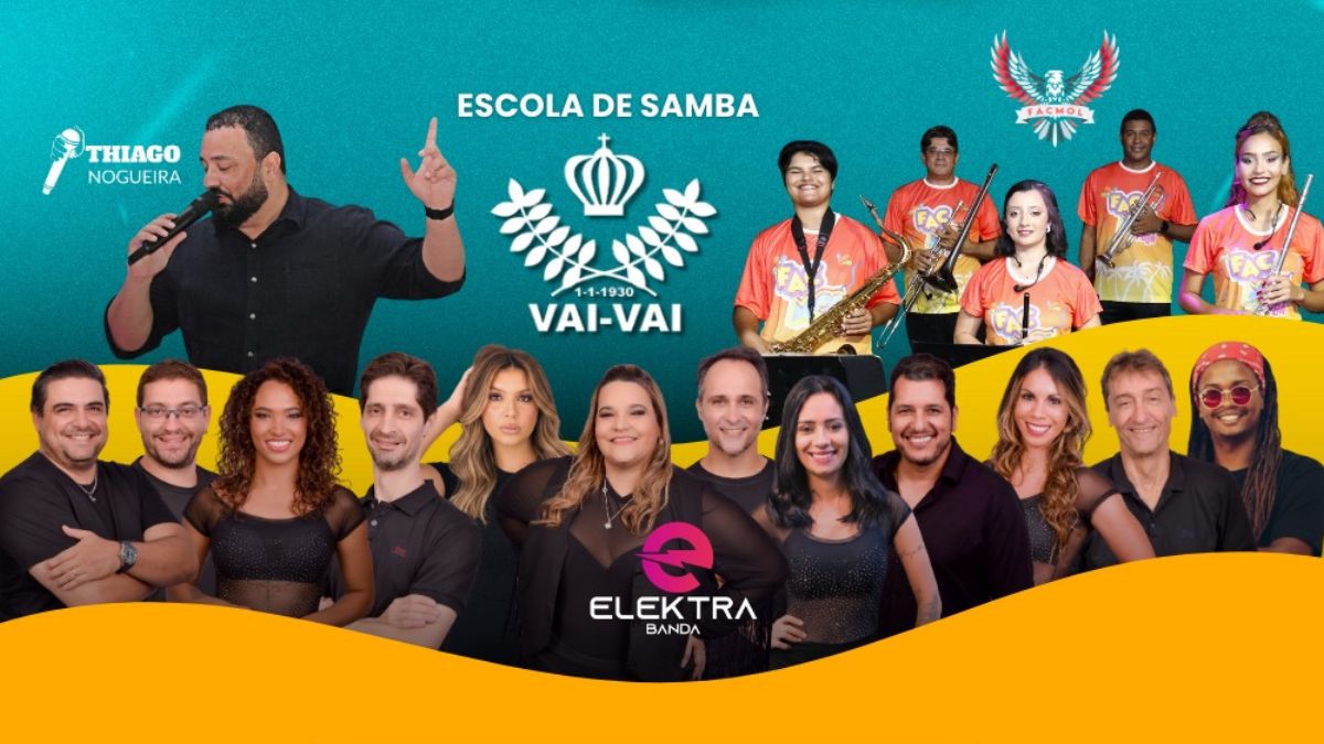 Ilha Folia 2026: Banda Elektra, Facmol e Escola de Samba Vai-Vai são as atrações