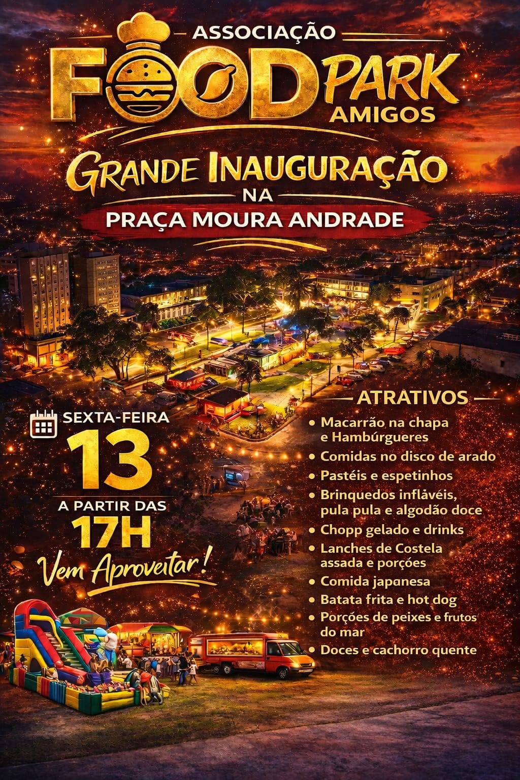 Inauguração do Food Park Amigos acontece nesta sexta-feira na Moura Andrade
