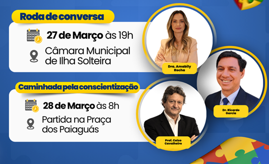 Evento “Autismo e Sociedade” promove roda de conversa e caminhada de conscientização em Ilha Solteira