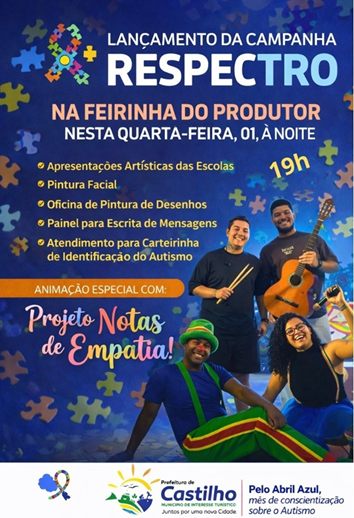 Castilho lança campanha “Respectro” com programação especial na Feirinha do Produtor
