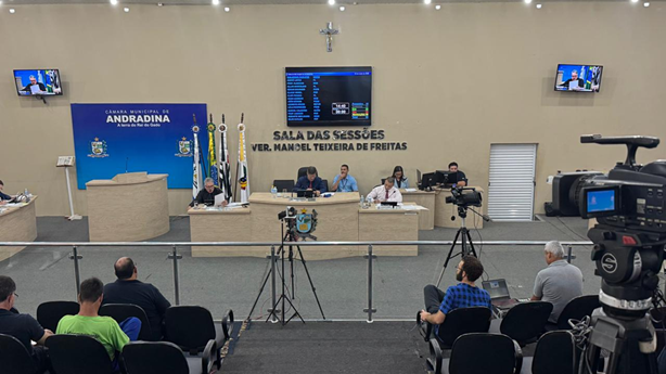 Sessão da Câmara de Andradina terá nove itens na pauta desta segunda-feira