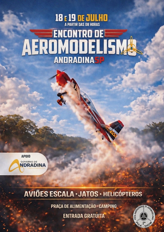 Encontro de Aeromodelismo em Andradina acontece neste sábado e domingo