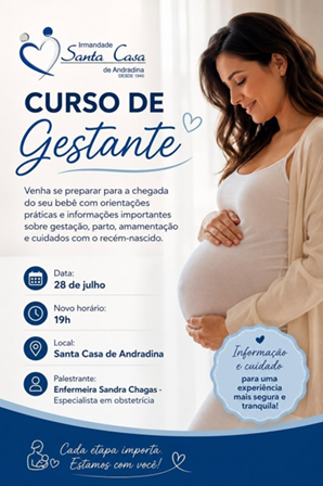 Curso para gestantes da Santa Casa está com inscrições abertas