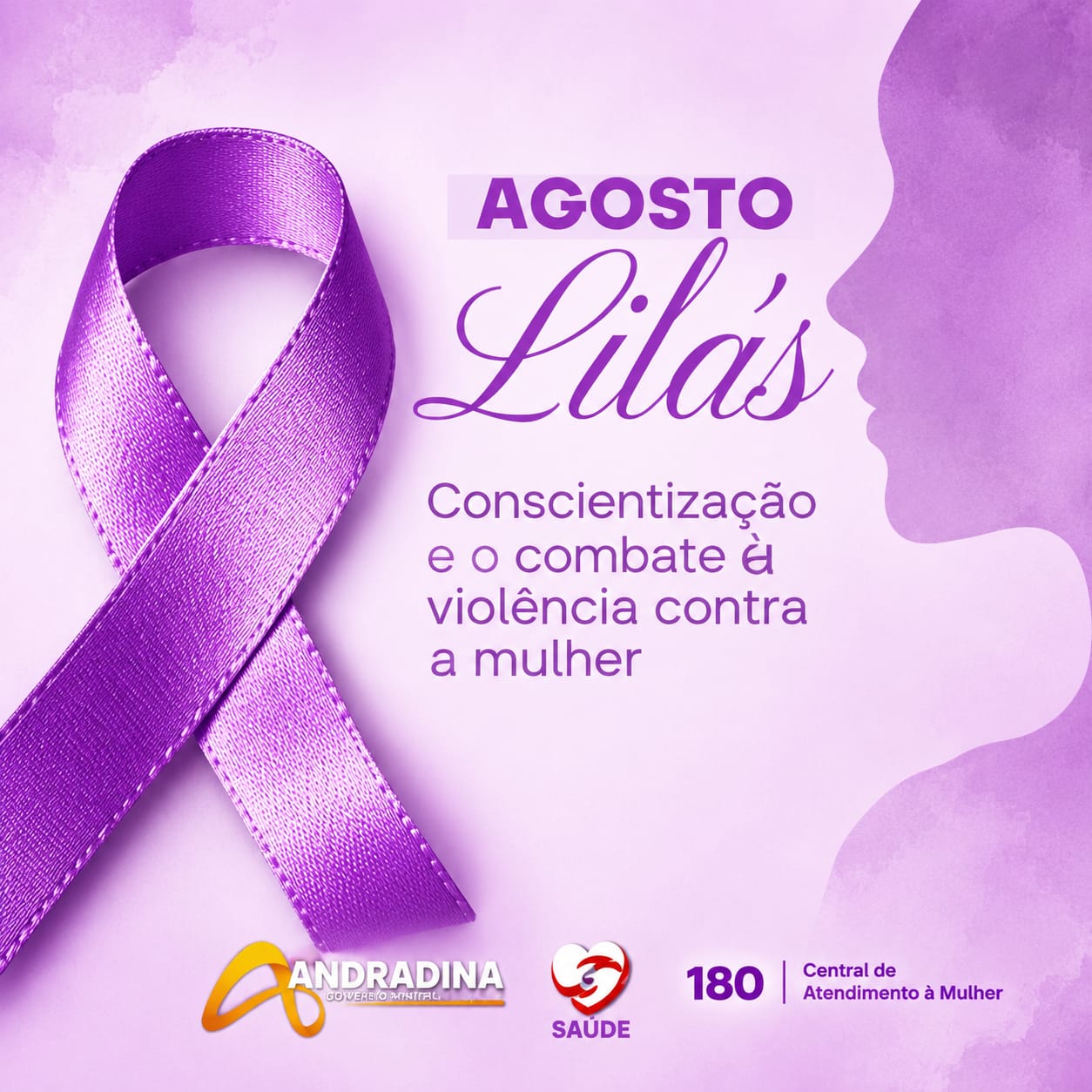 Ultimas notícias Andradina SP - Campanha Agosto Lilás Prefeitura de Andradina SP