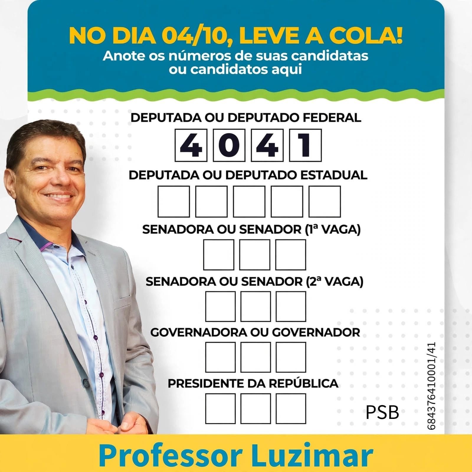 Professor Luzimar intensifica campanha para deputado federal e amplia apoio em Andradina e região