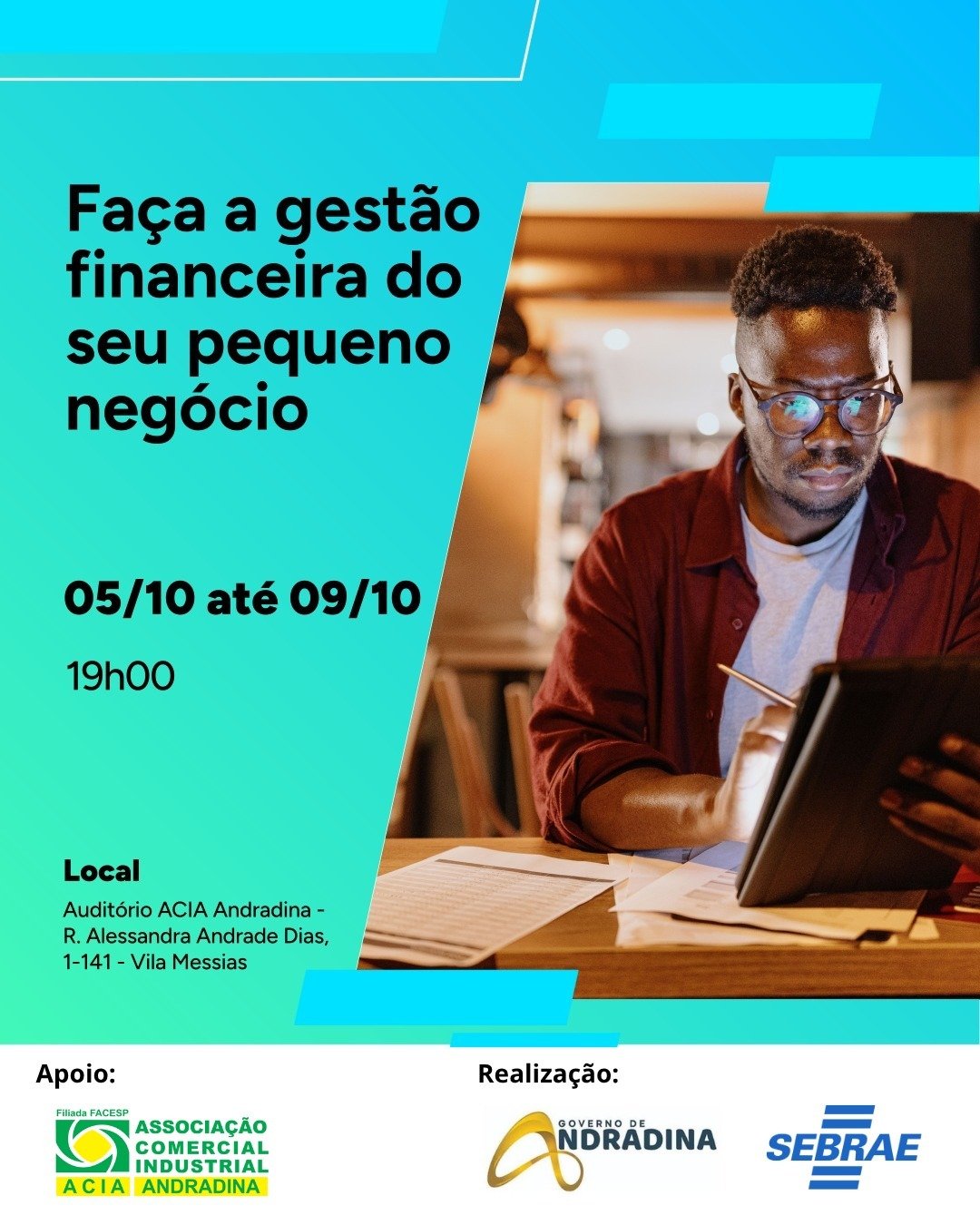 Capacitação do Sebrae-SP orienta pequenos negócios de Andradina sobre gestão financeira