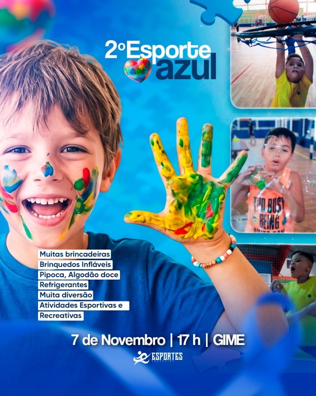 2º Esporte Azul promove inclusão, diversão e atividades recreativas para crianças autistas em Andradina