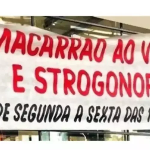 Restaurante viraliza com placa de almoço