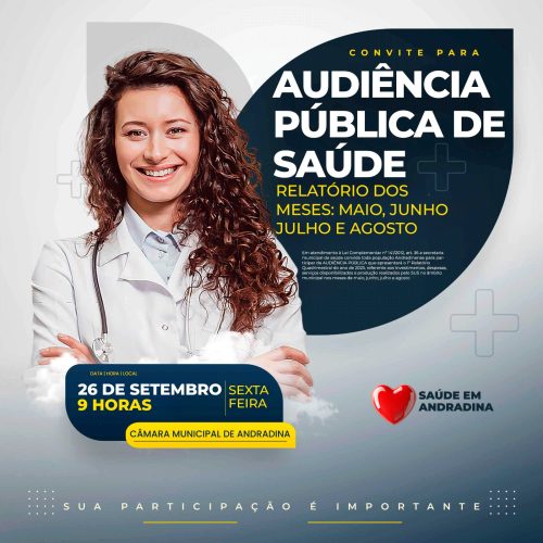 Andradina realiza Audiência Pública de Saúde nesta sexta-feira (26)