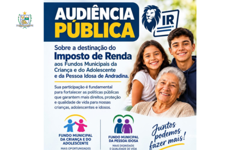 Câmara de Andradina realiza audiência pública sobre destinação do IR a fundos municipais