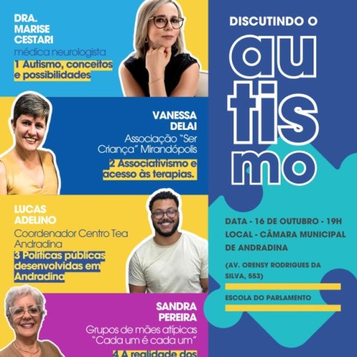 Câmara de Andradina promove audiência pública sobre autismo