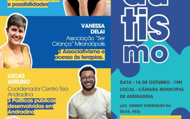 Câmara de Andradina promove audiência pública sobre autismo