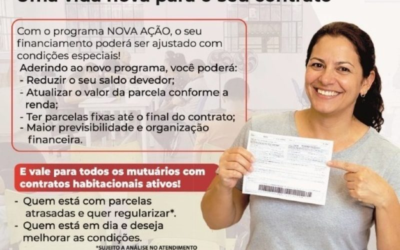 Programa Nova Ação da CDHU oferece condições especiais para mutuários