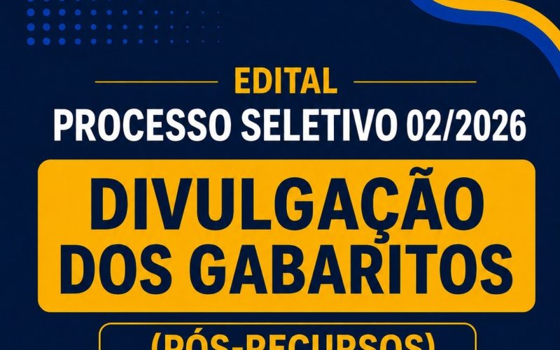 Secretaria Municipal de Educação divulga gabaritos pós-recursos do Processo Seletivo 02/2026
