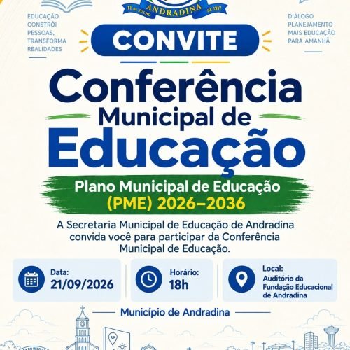 Andradina realiza Conferência Municipal de Educação para construção do Plano Municipal de Educação 2026–2036