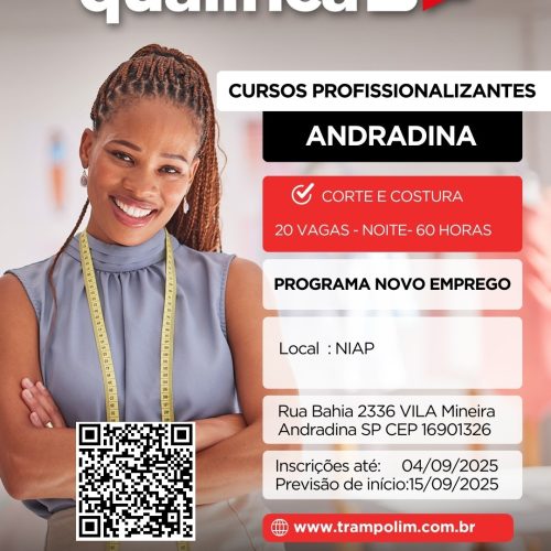 Prefeitura de Andradina está com vagas abertas para o curso de Corte e Costura