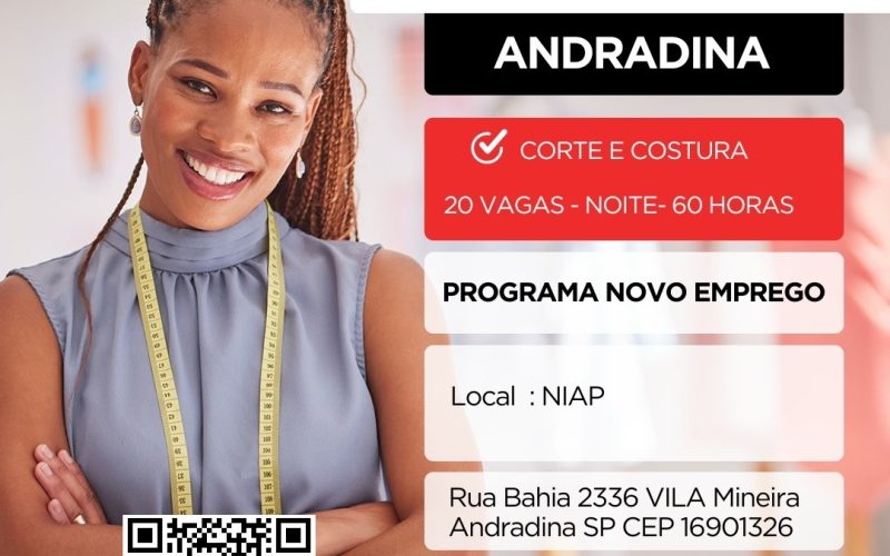 Prefeitura de Andradina está com vagas abertas para o curso de Corte e Costura