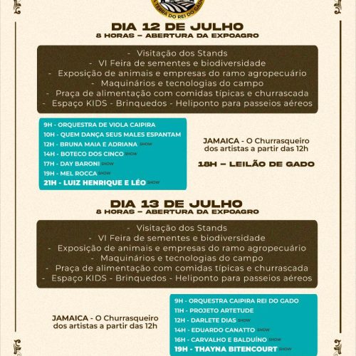Andradina se prepara para a grande festa da Expo Agro em comemoração aos 88 anos da cidade
