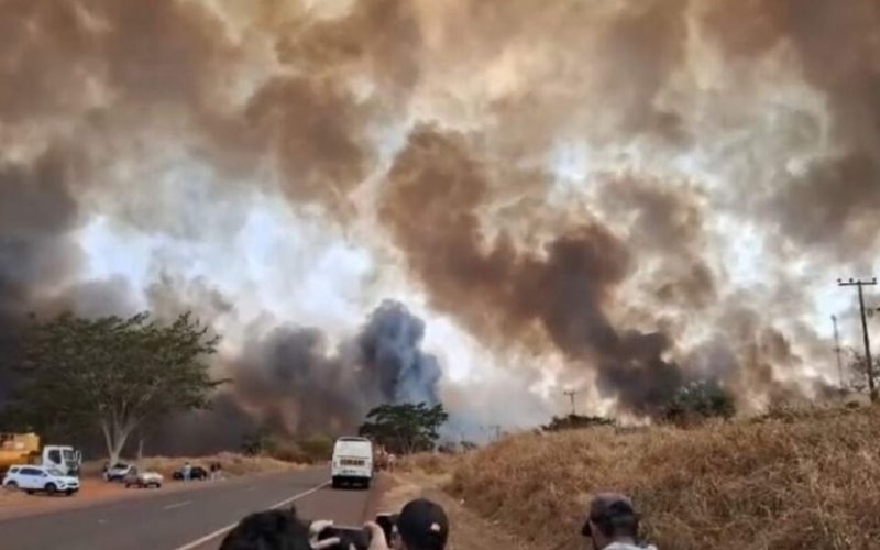 Região está em situação de risco extremo de incêndios