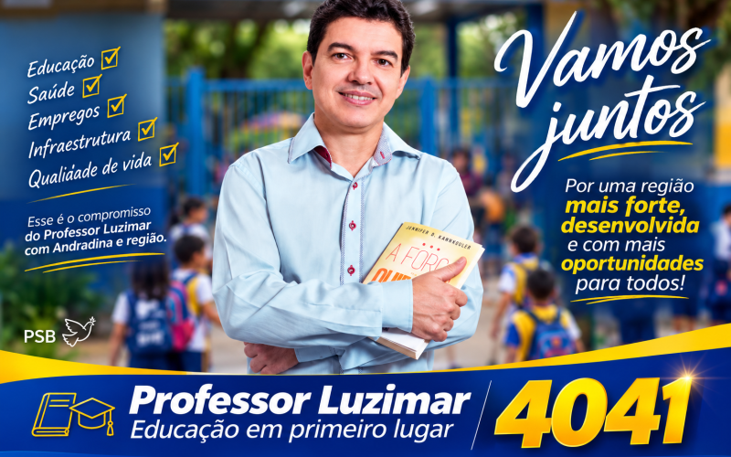 Professor Luzimar intensifica campanha para deputado federal e defende representatividade de Andradina e região