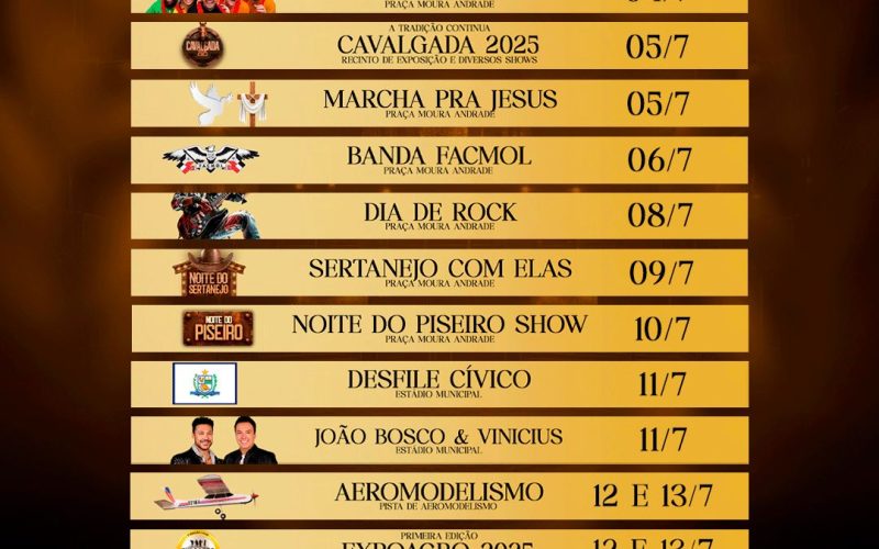 Prefeitura de Andradina apresenta calendário de atrações para aniversário da cidade com enfoque na diversidade