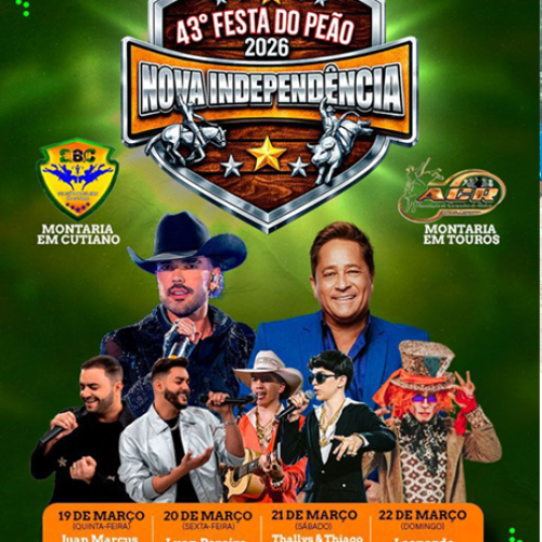 Começa nesta quinta a grande 43ª Festa do Peão de Nova Independência