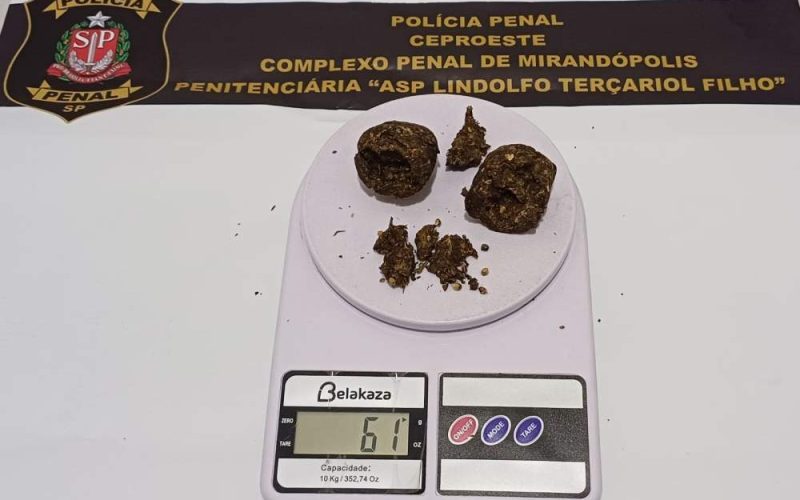 Mulher de detento é flagrada com droga na PII de Mirandópolis