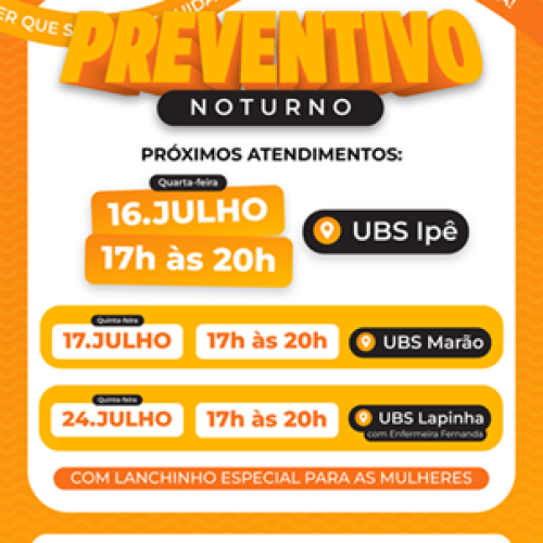 Prefeitura realiza ação noturna para exames preventivos em UBSs do município de Pereira Barreto