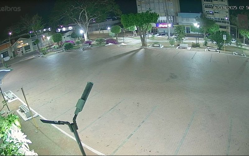 Praça Moura Andrade de Andradina já tem sistema de monitoramento em pleno funcionamento