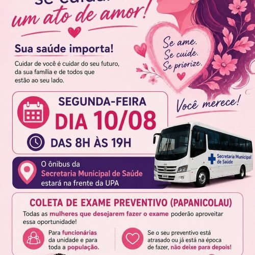Campanha de saúde oferece exame preventivo gratuito na próxima segunda
