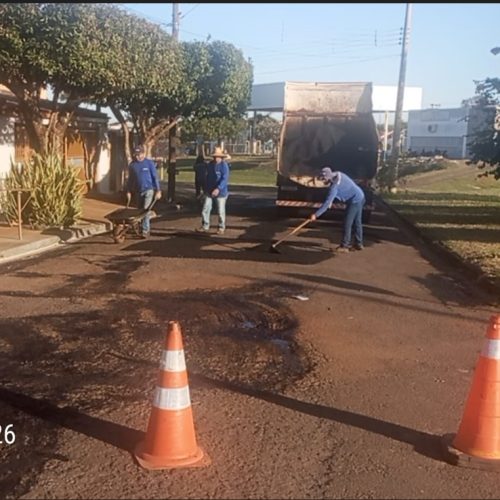 Operação tapa-buracos é intensificada em Andradina