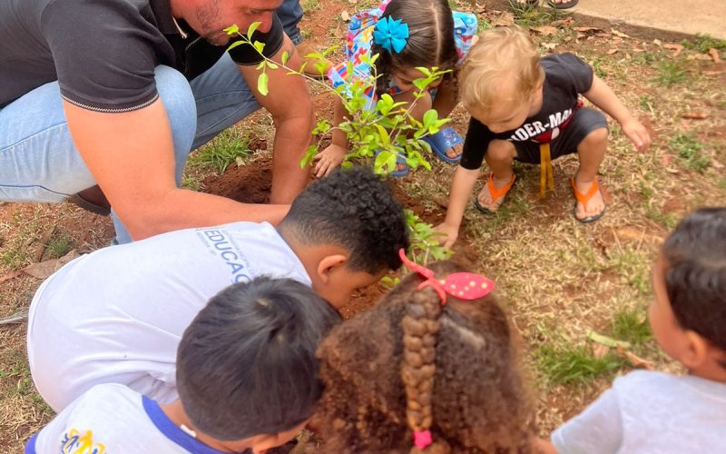 Departamento de Meio Ambiente encerra ações do Dia da Árvore em Andradina com plantio no Projeto Renovo Social