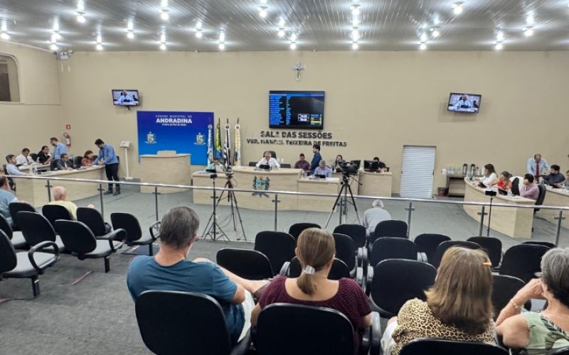 Câmara de Andradina vota veto e requerimentos em sessão nesta segunda-feira
