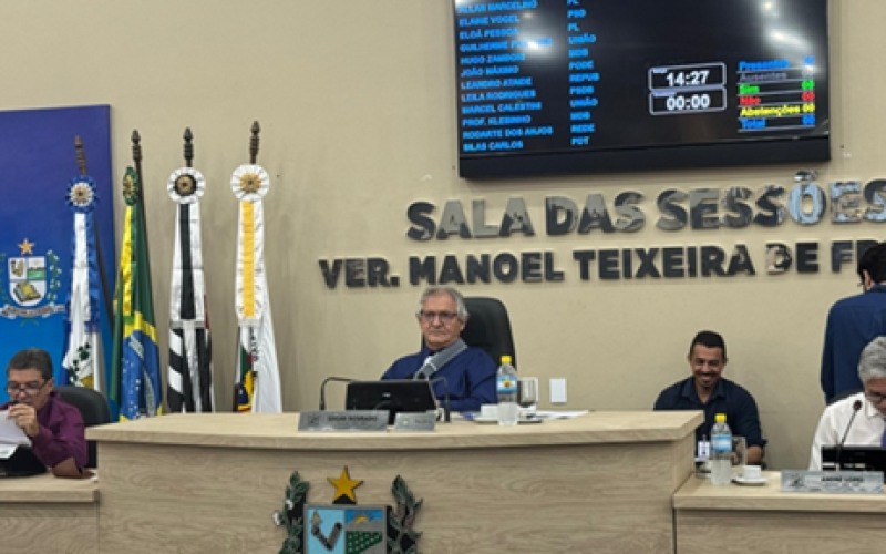 29ª Sessão Ordinária da Câmara de Andradina tem oito itens aprovados