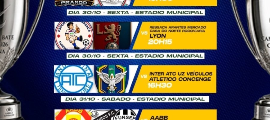 Campeonato Bate Coração 2026 tem abertura remarcada para esta sexta-feira em Andradina